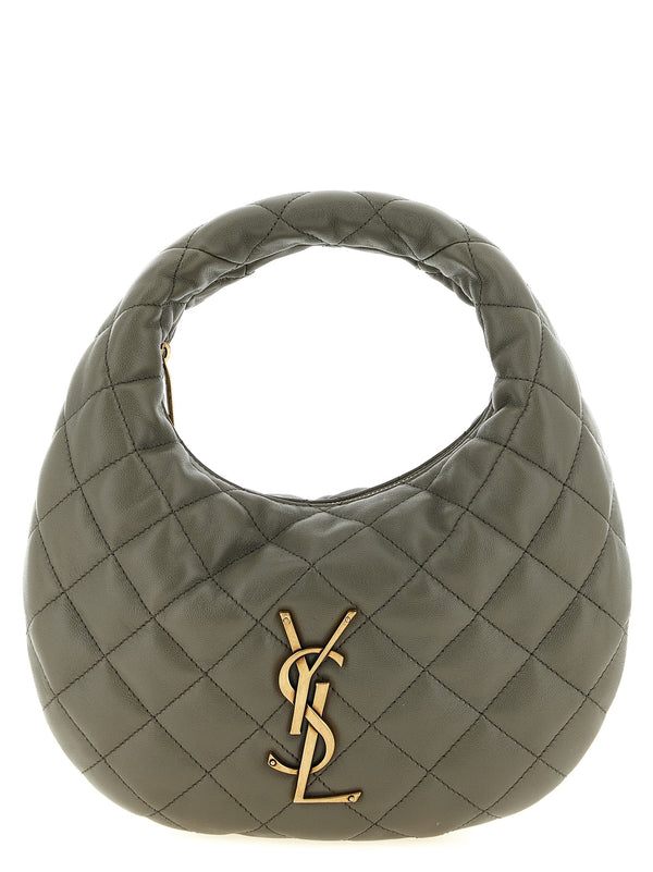 Saint Laurent 100% lamb leather shoulder bag in gray