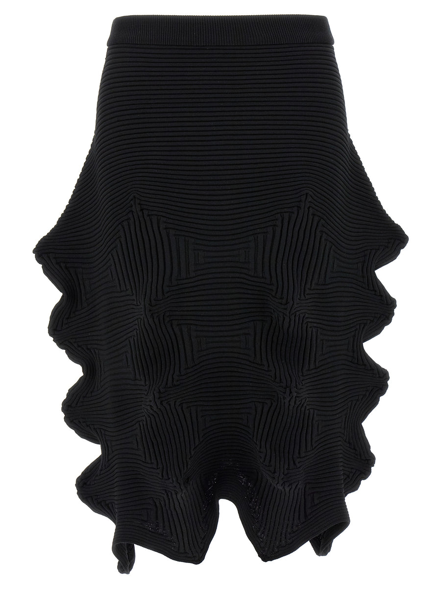 Issey Miyake 75% polyester skirt in black