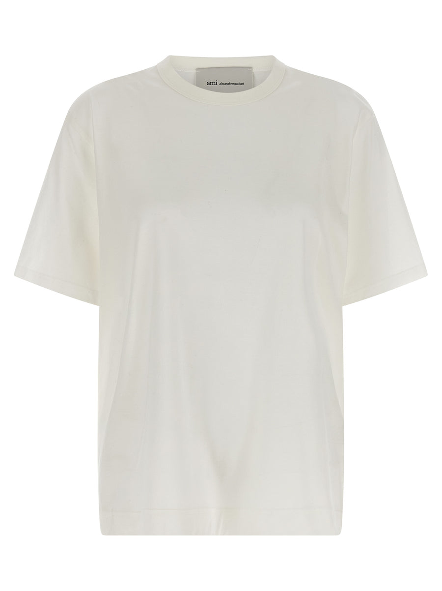 AMI Paris 100% cotton t-shirt in white