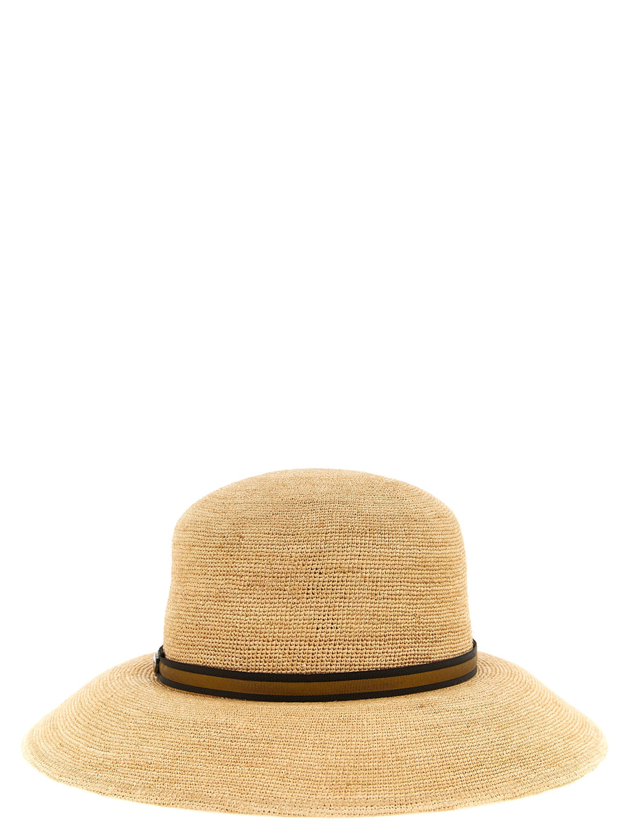 Borsalino BO335058BM 100% raffia crochet sun hat in beige