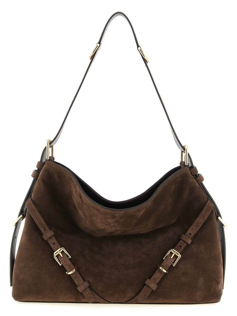 Givenchy 100% calfskin leather shoulder bag in brown
