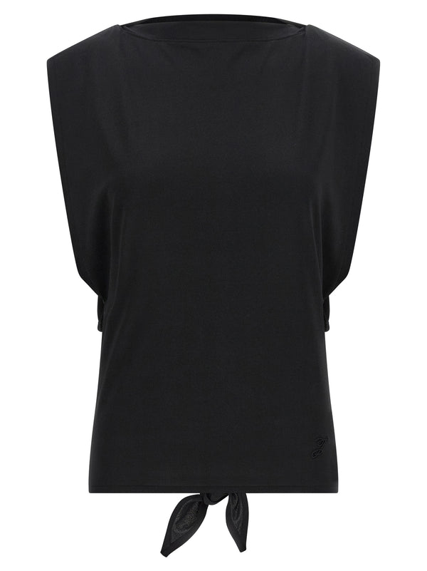 Jacquemus 57% paper tank top in black