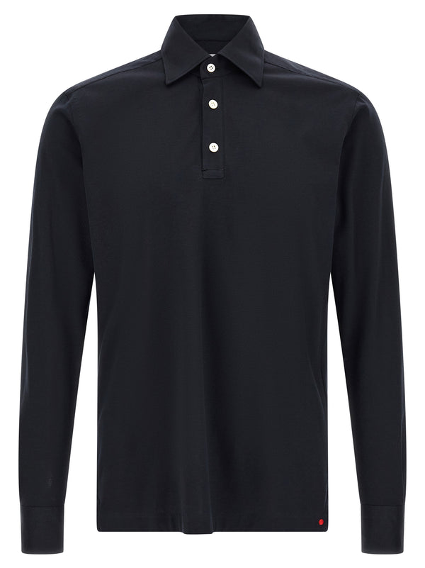 Kiton 100% Cotton polo shirt in black