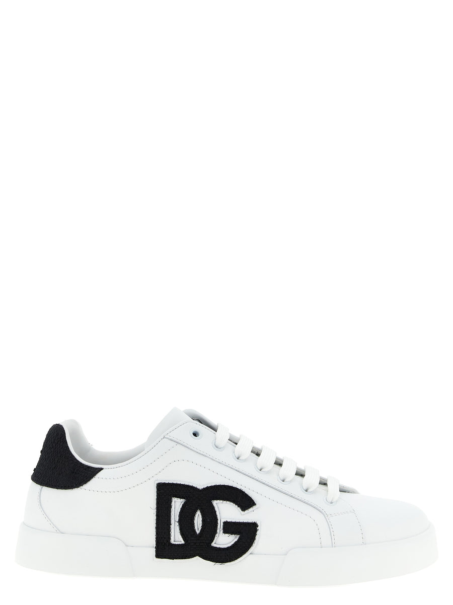 Dolce & Gabbana 80% calfskin leather sneaker in white