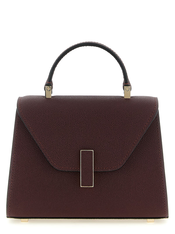 Valextra 100% calfskin leather crossbody bag in bordeaux