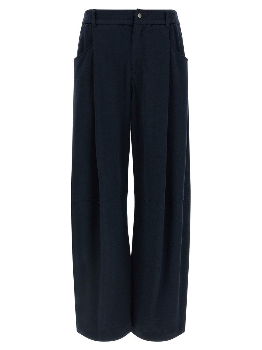 Brunello Cucinelli 67% cotton trousers in blue