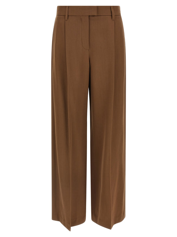 Brunello Cucinelli 56% virgin wool trousers in brown
