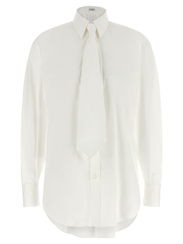 Brunello Cucinelli 72% cotton blouse in white