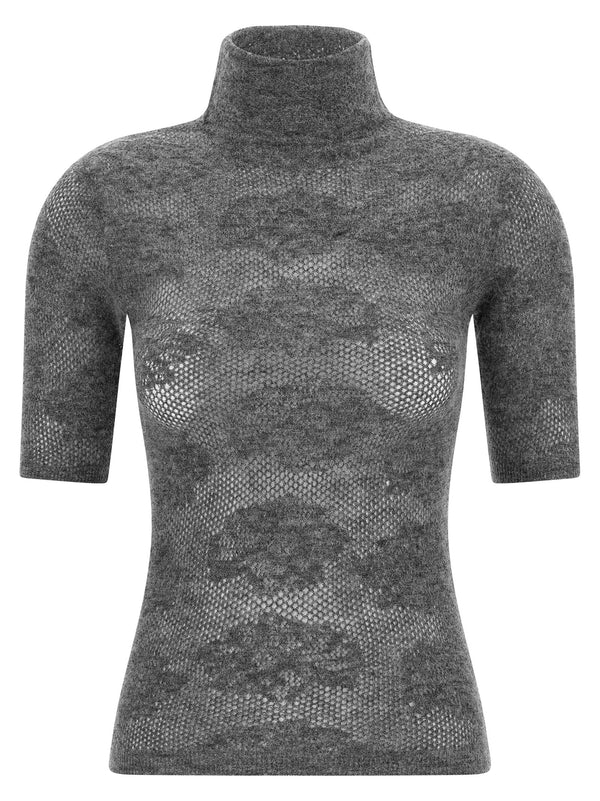 Brunello Cucinelli 46% silk sweater in gray