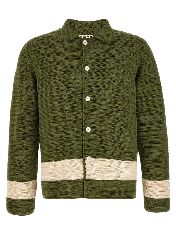 Bode 100% cotton shirt in green