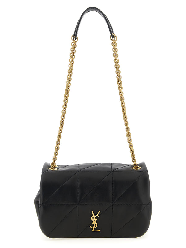 Saint Laurent 100% lamb leather shoulder bag in black