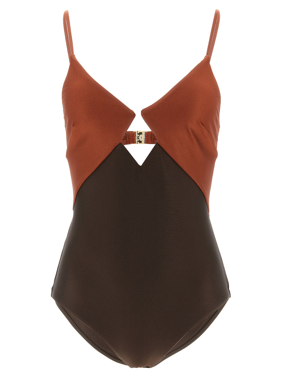 Zimmermann 80% Polyamide swimsuit in brown
