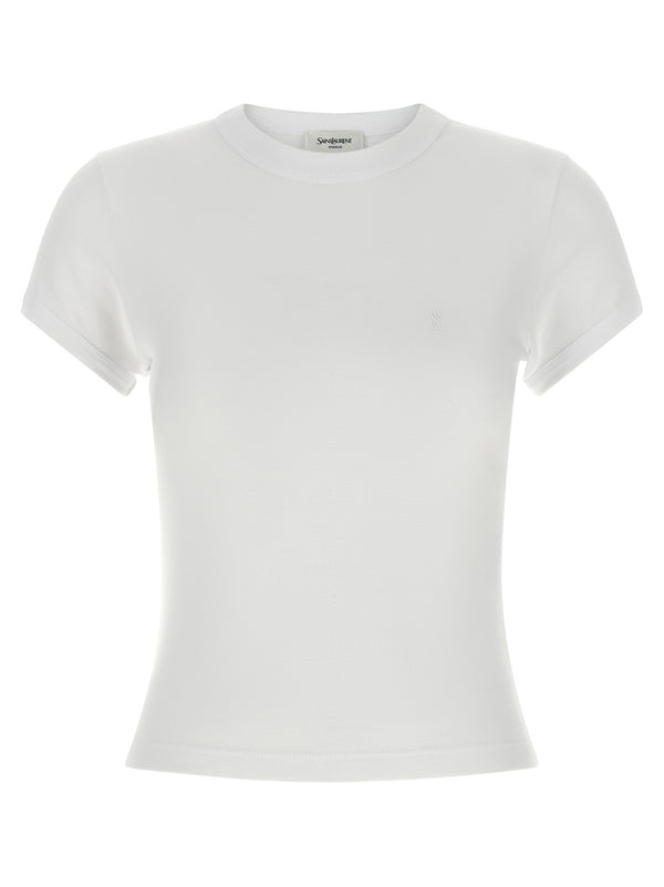 Saint Laurent 100% cotton t-shirt in white