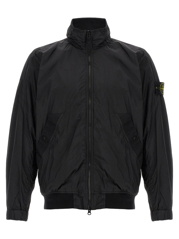 Stone Island 100% polyamide fibers jacket in black