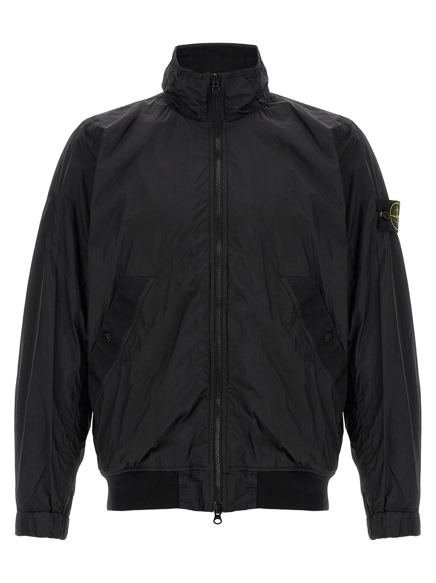 Stone Island 100% polyamide fibers jacket in black