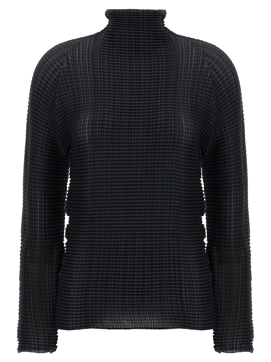 Issey Miyake 100% Polyester blouse in black