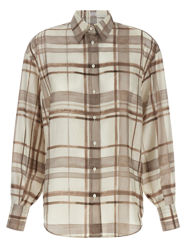 Brunello Cucinelli 100% Silk blouse in beige