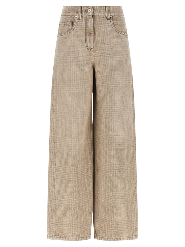 Brunello Cucinelli 100% cotton jeans in beige