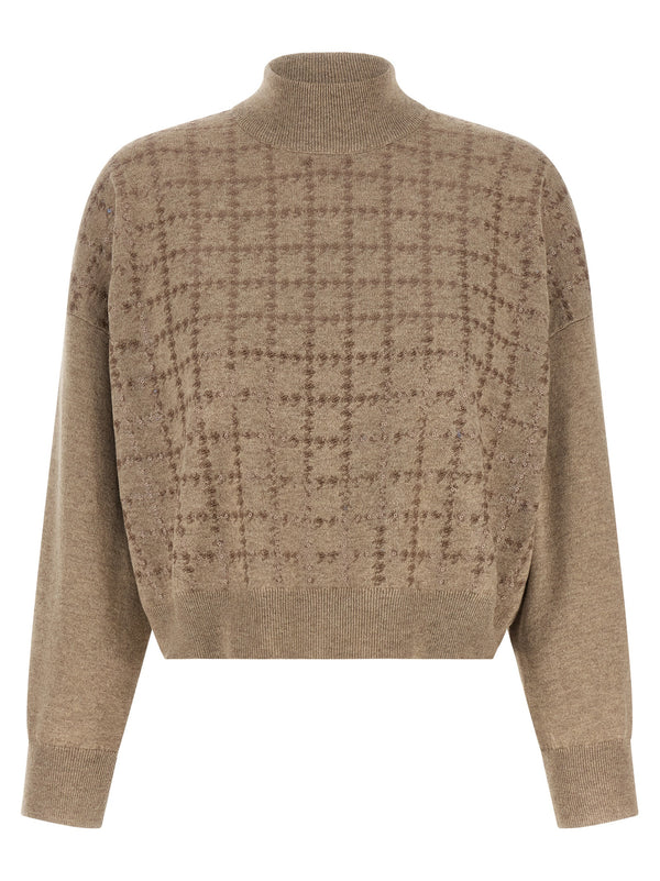 Brunello Cucinelli 100% Cashmere sweater in beige