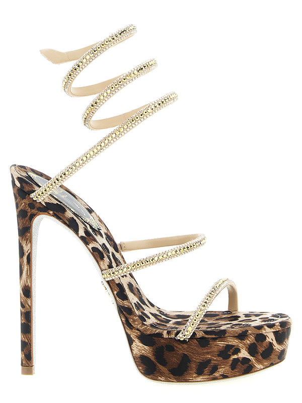 Rene Caovilla 68% Viscose heel sandal in multicolor