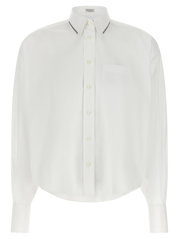Brunello Cucinelli 100% cotton shirt in white
