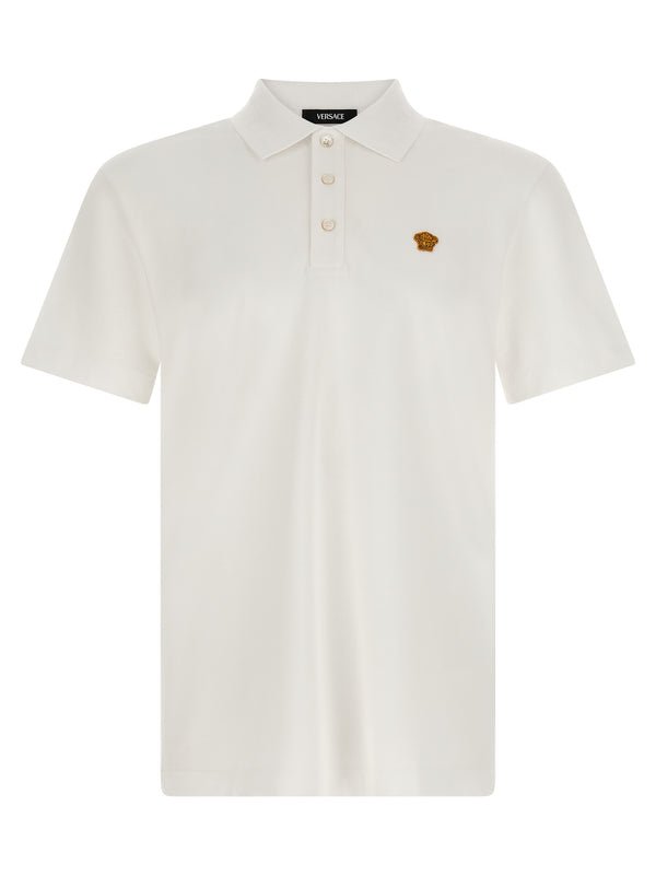 Versace 100% Cotton polo in white