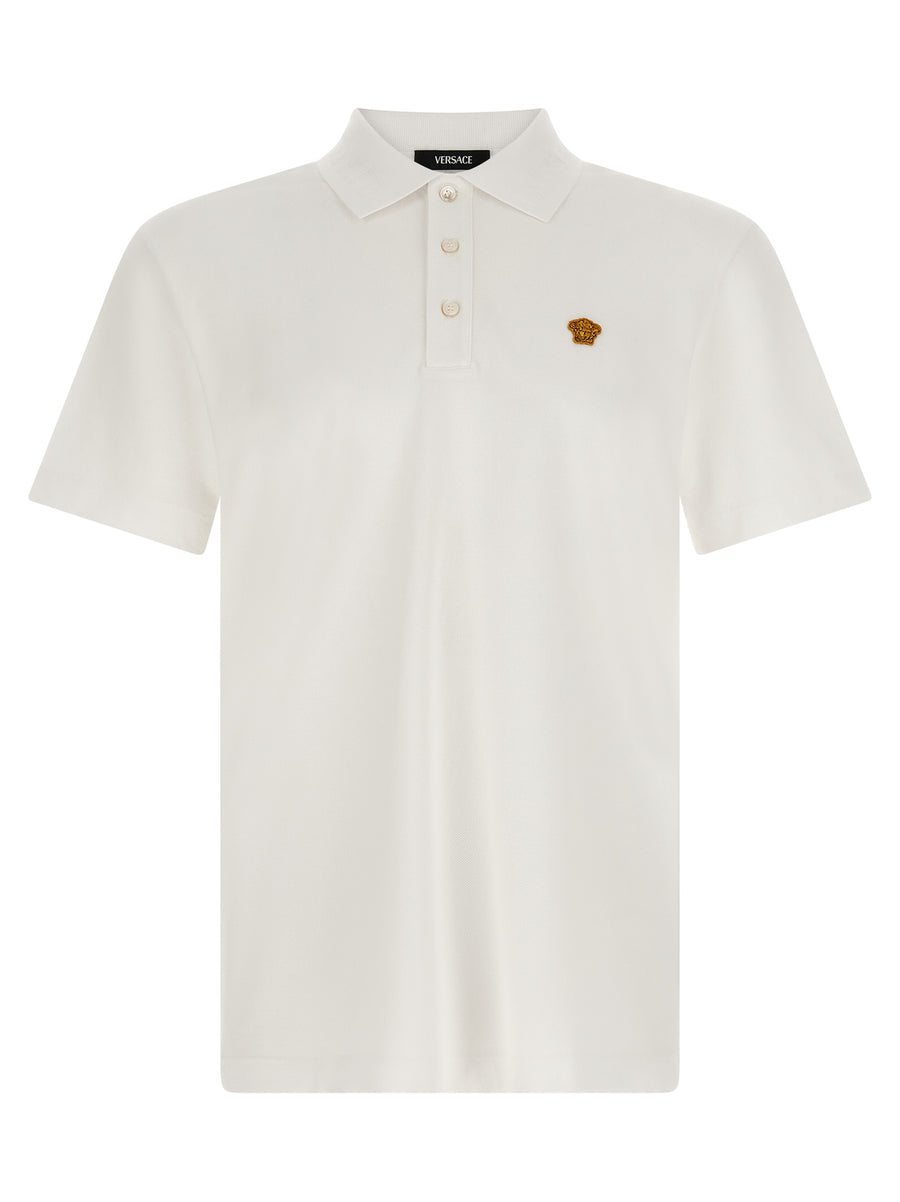 Versace 100% Cotton polo in white