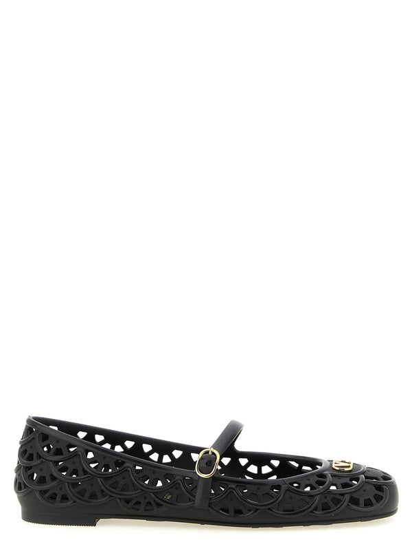 Valentino Garavani 100% PVC ballet flat in black