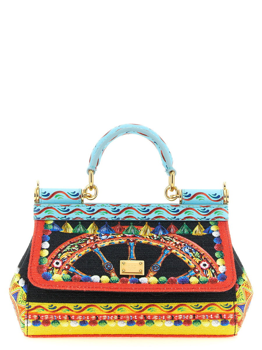 Dolce & Gabbana 42% Cotton top handle bag in multicolor
