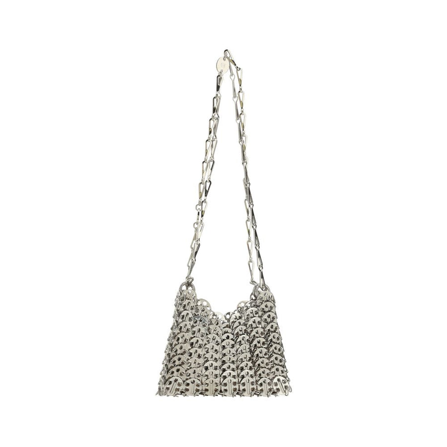 Rabanne 100% Lamb Ovis Aries shoulder bag in gray