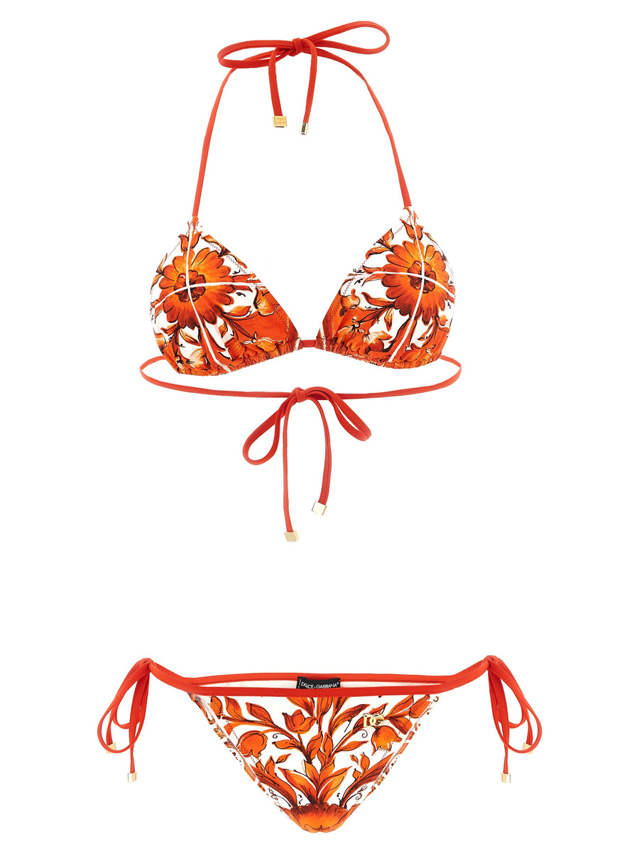 Dolce & Gabbana 74% polyamide bikini in orange