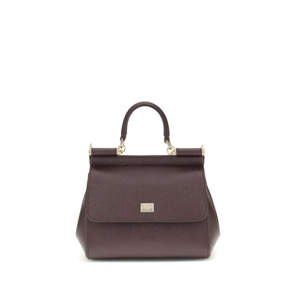 Dolce & Gabbana 100% Calf Leather Bos Taurus top handle bag in brown