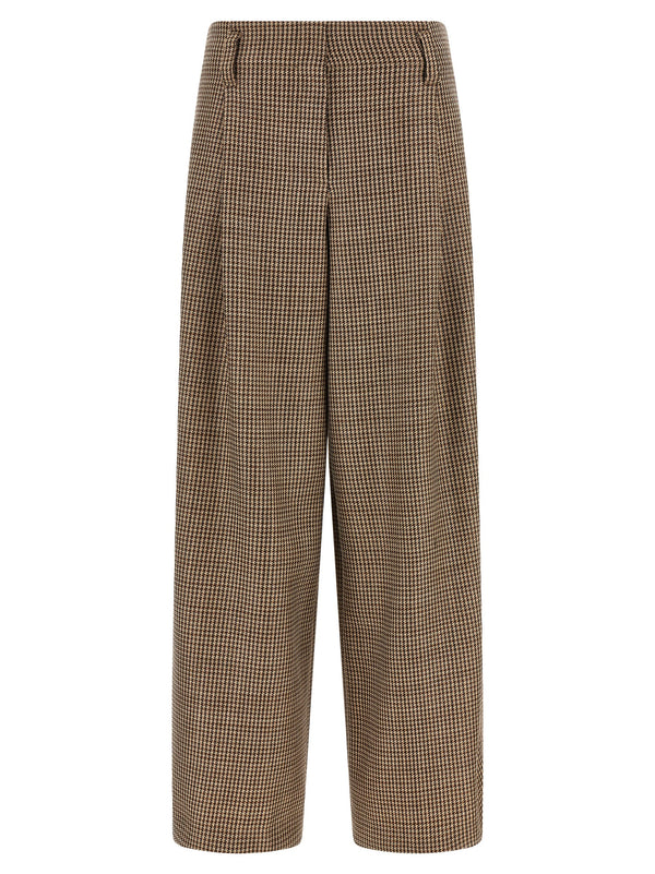 Brunello Cucinelli 95% virgin wool trousers in brown
