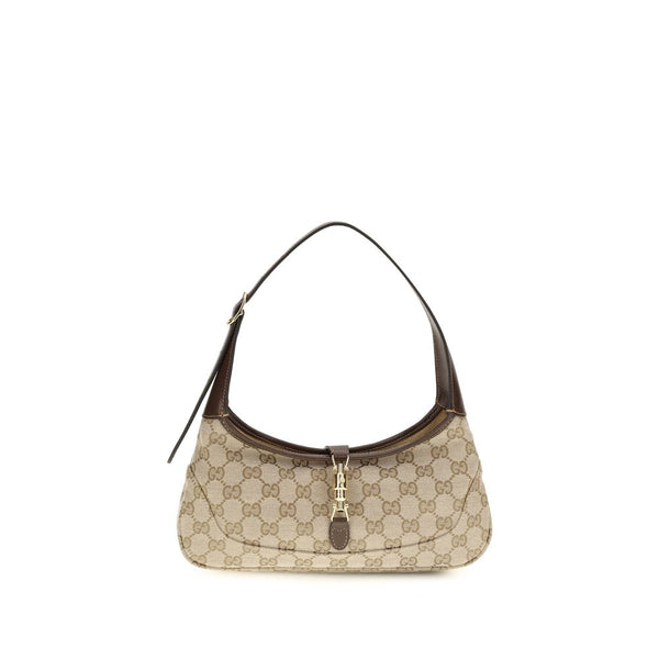 Gucci 80% Fabric shoulder bag in beige