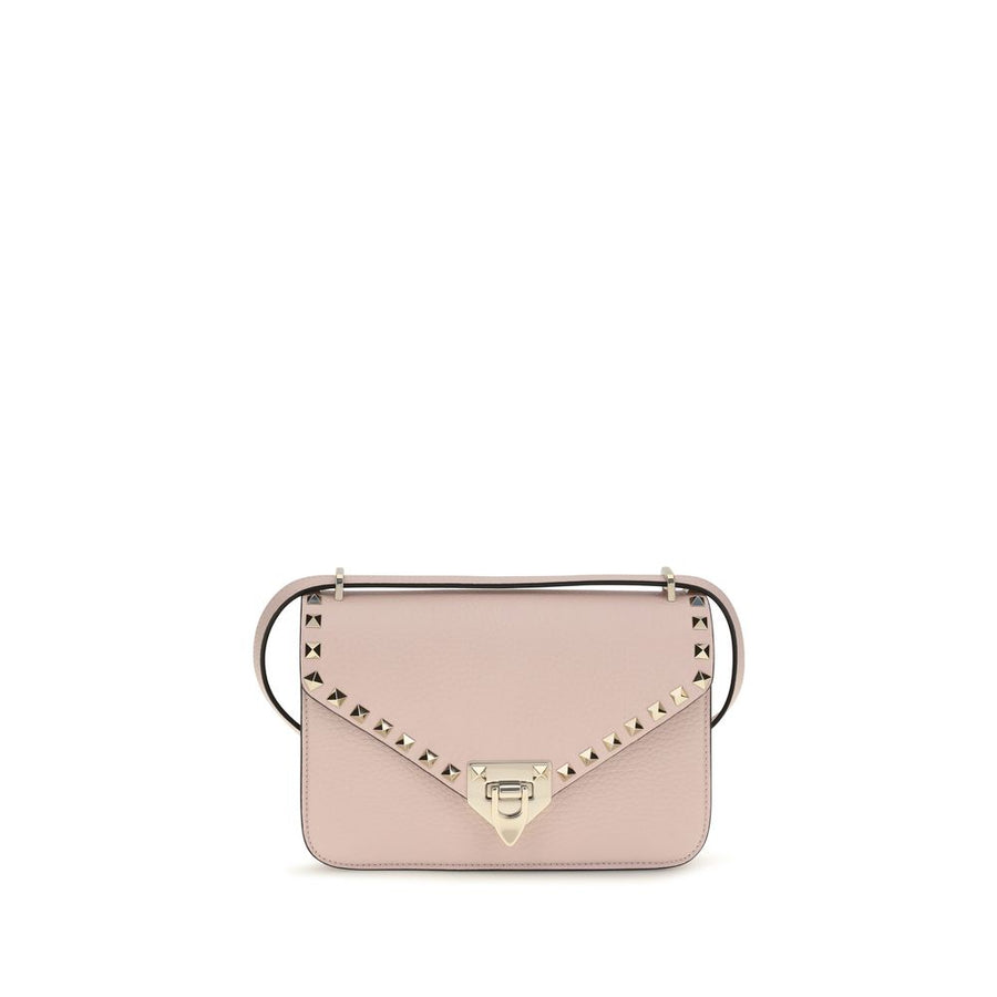 Valentino Garavani 100% Calf Leather Bos Taurus shoulder bag in beige