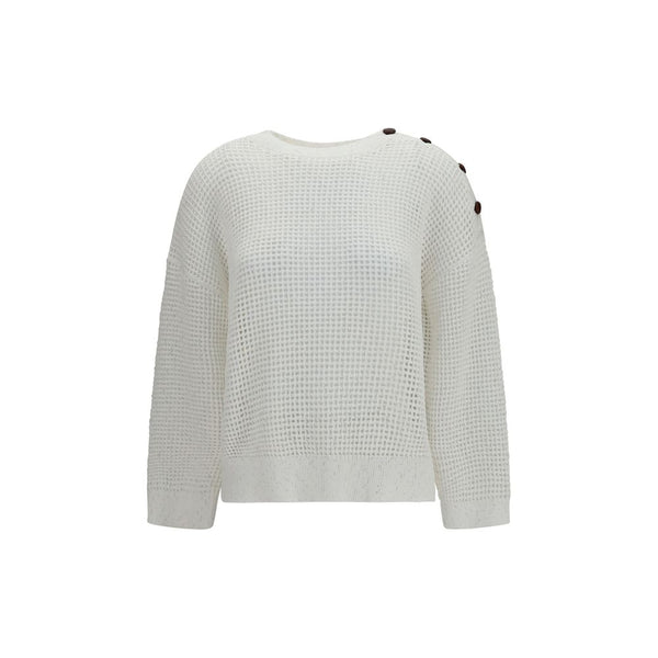 Brunello Cucinelli 96% Cotton sweater in white