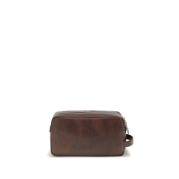 Brunello Cucinelli 100% Calf Leather Bos Taurus wallet in brown