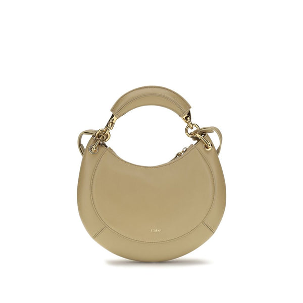 Chloé 100% Calf Leather Bos Taurus shoulder bag in beige