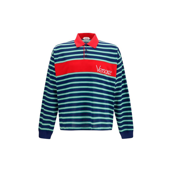 Versace 100% Cotton polo shirt in multicolor