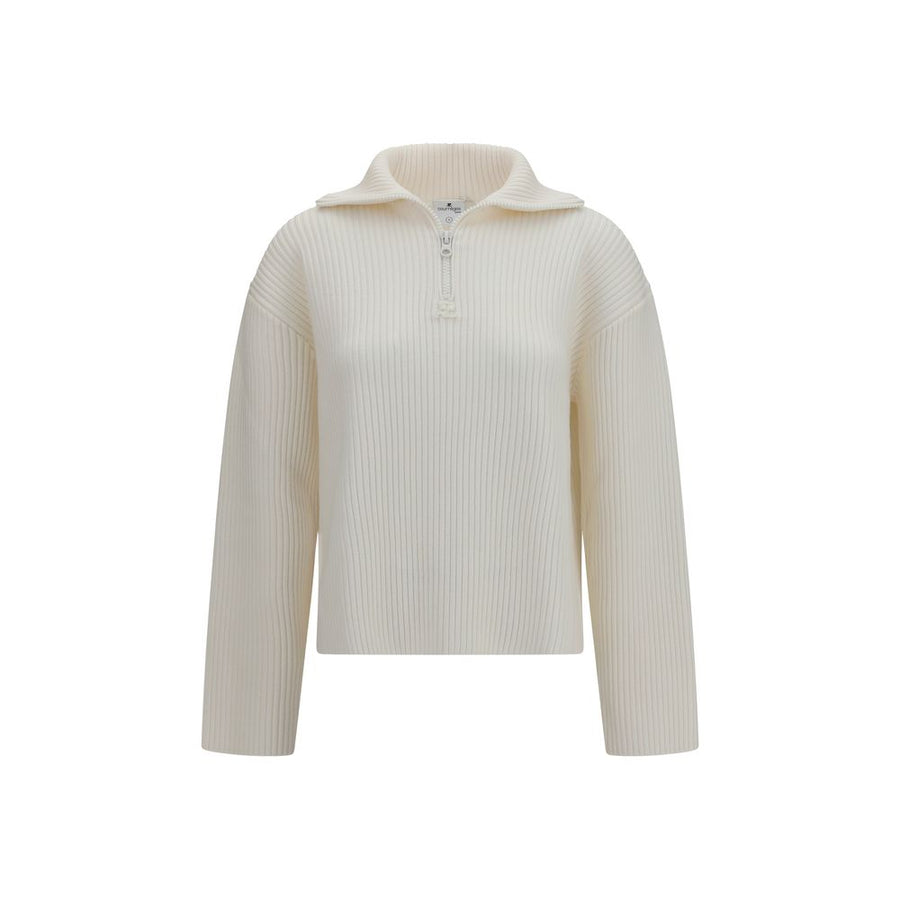 CourrèGes 100% Merino Wool Ovis Aries sweater in white