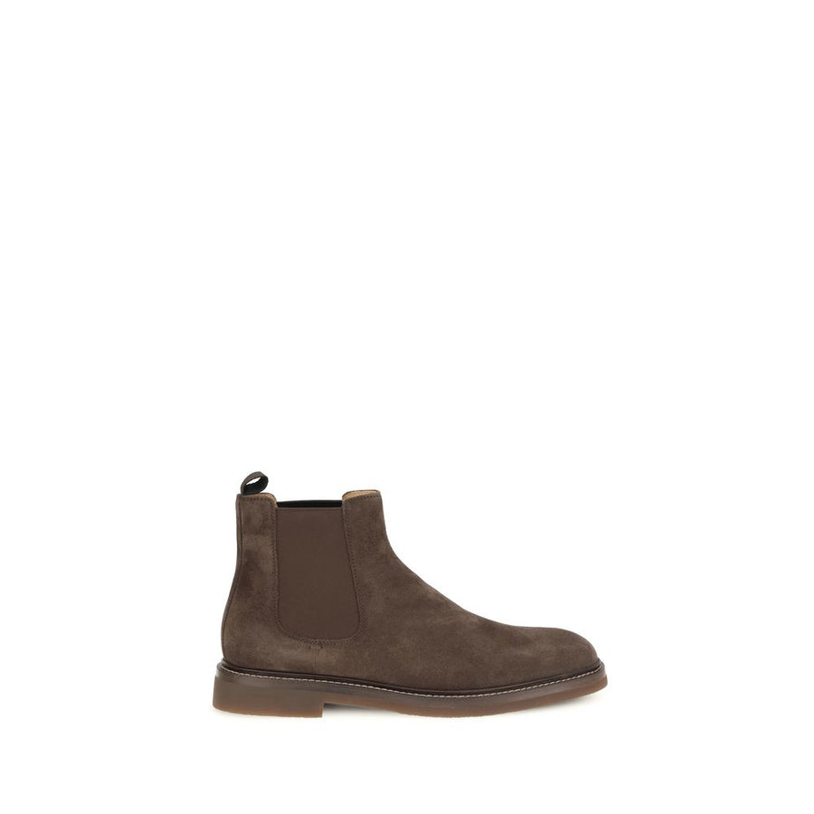 Brunello Cucinelli Upper 100% Calf Leather Bos Taurus chelsea boot in brown
