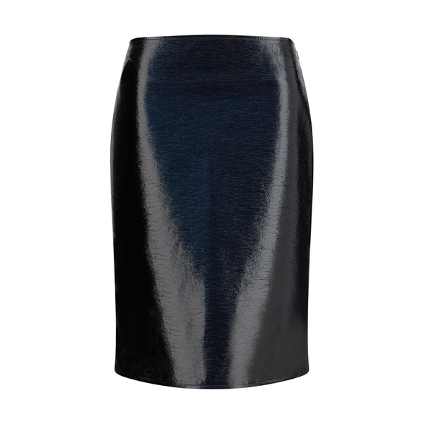CourrèGes 88% Cotton skirt in black