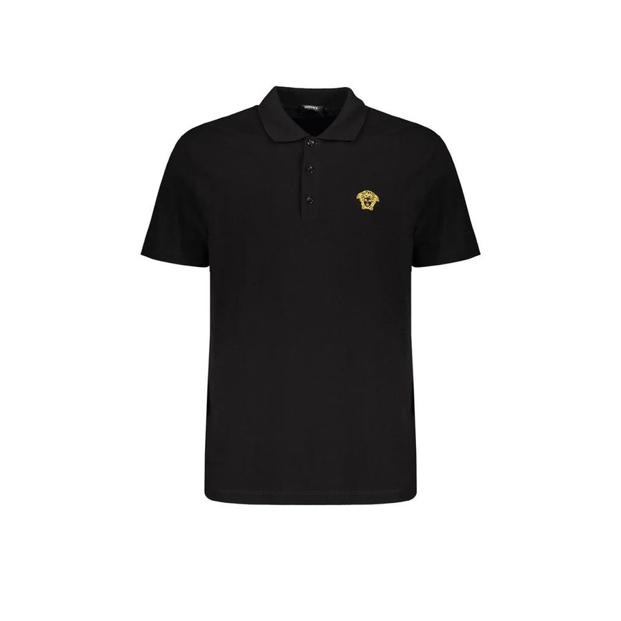 Versace 100% Cotton polo in black