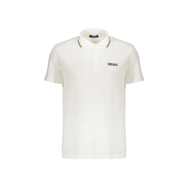 Versace 100% Cotton polo shirt in white
