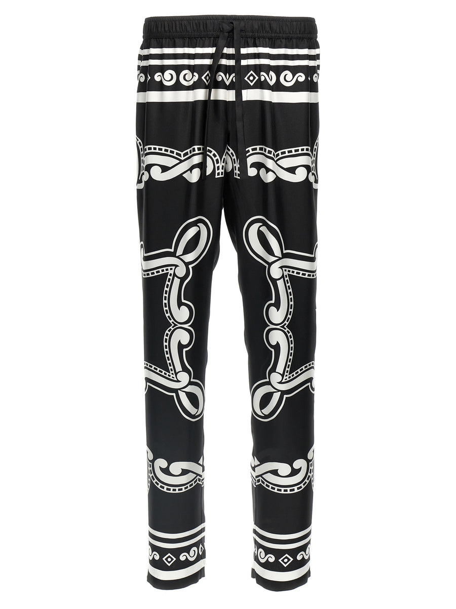 Dolce & Gabbana 100% Silk trousers in black