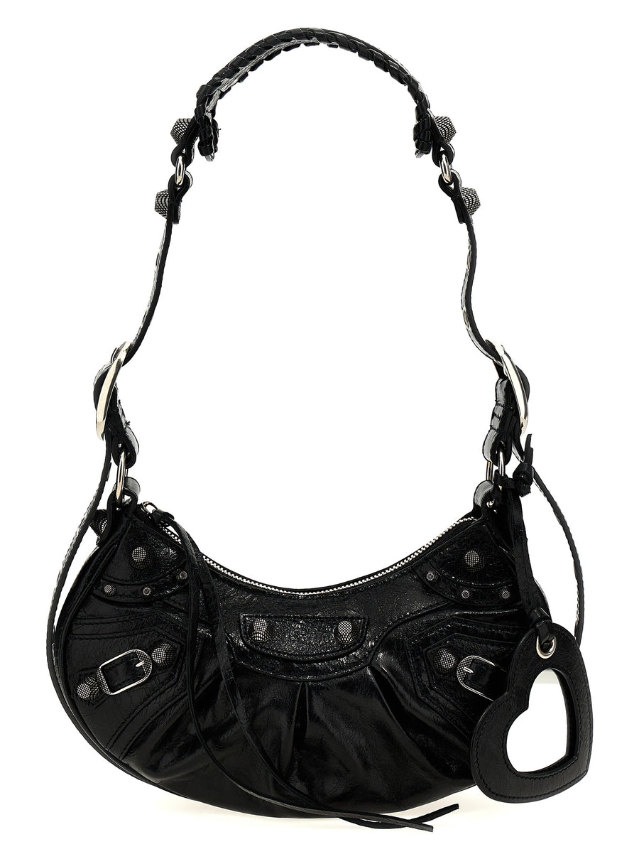 Balenciaga 100% lamb leather crossbody bag in black
