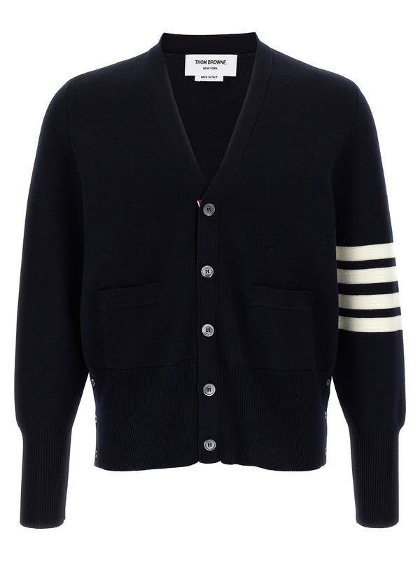 Thom Browne 100% Virgin Wool cardigan in navy