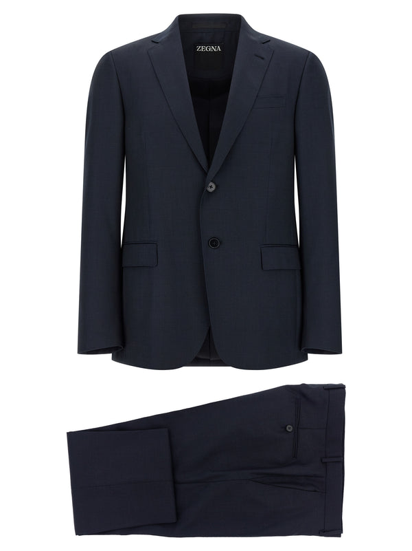 Zegna 100% wool suit in navy