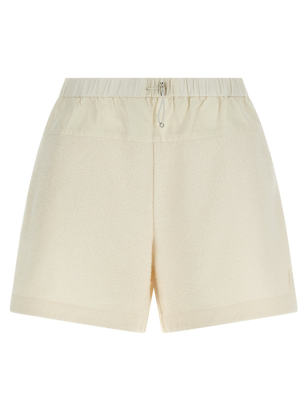 Moncler 100% polyester bermuda shorts in white