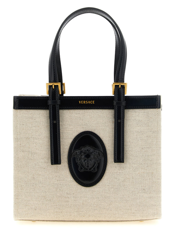 Versace 59% linen tote bag in beige